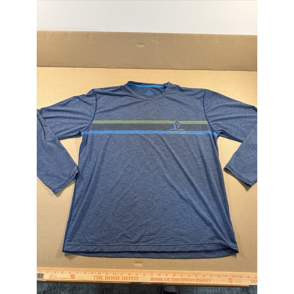 Prana Blue Long Sleeve Performance Shirt Sz 2XL, UPF50
